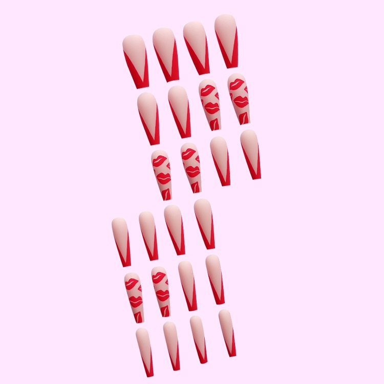 3523 YUKEHUI bộ móng tay giả set móng giả trong suốt móng tay giả đính nơ móng tay giả dài vuông móng tay giả dài đính đá   móng tay giả vuông