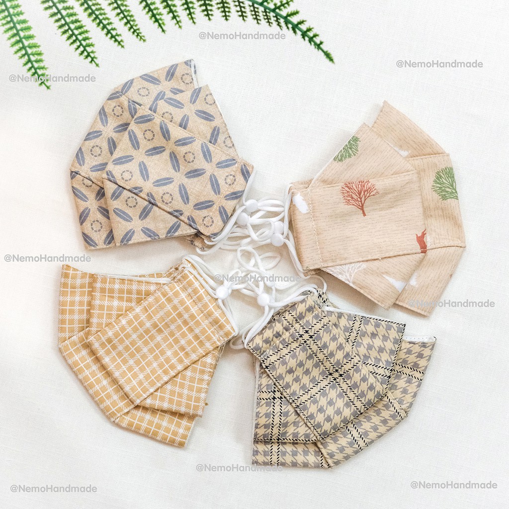 Khẩu Trang 3D Nemo Handmade Họa Tiết Vintage Có Đủ Size Cho Người Lớn Và Em Bé - KT3DVT | BigBuy360 - bigbuy360.vn