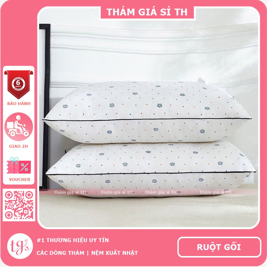 Ruột gối nằm bông gòn cao cấp | Ruột gối 50x70cm có khoá kéo | cam kết chất lượng