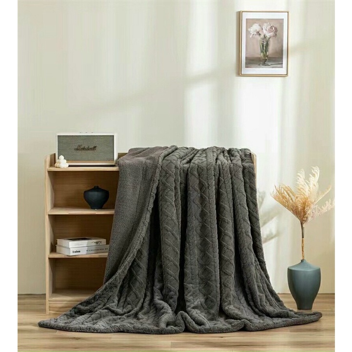 Chăn cừu thừng mềm mịn ấm áp kt 2mx2m3,mền cừu thừng mềm mịn