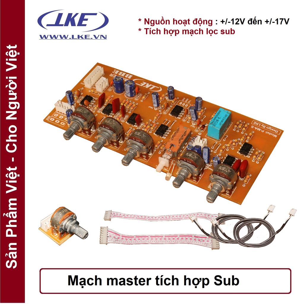 Mạch master ampli tích hợp mạch lọc sub