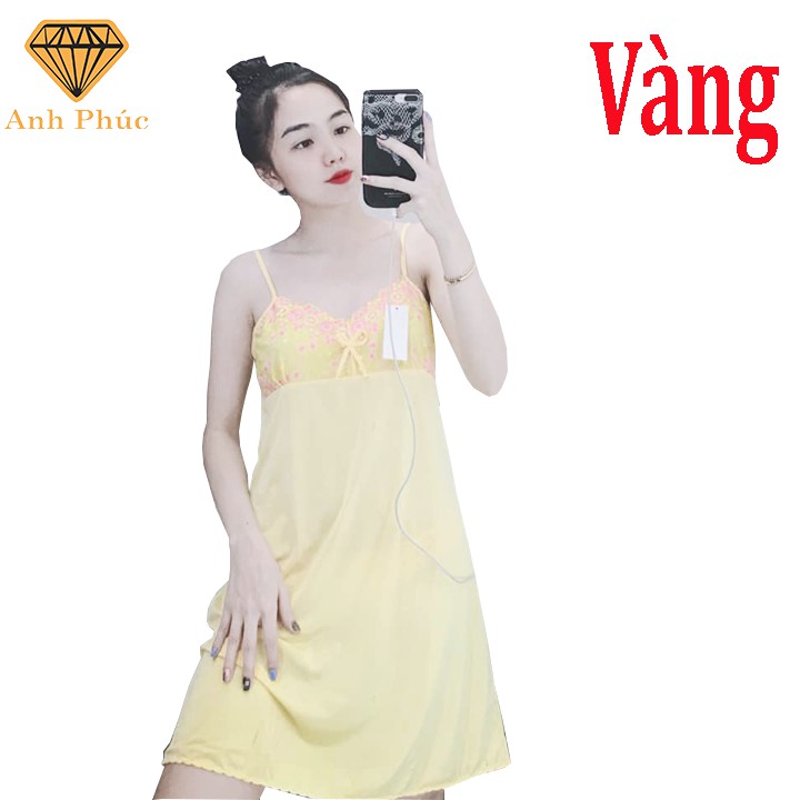 Đầm ngủ chất thun lạnh gợi cảm Anh Phúc + Đầm 2 Dây