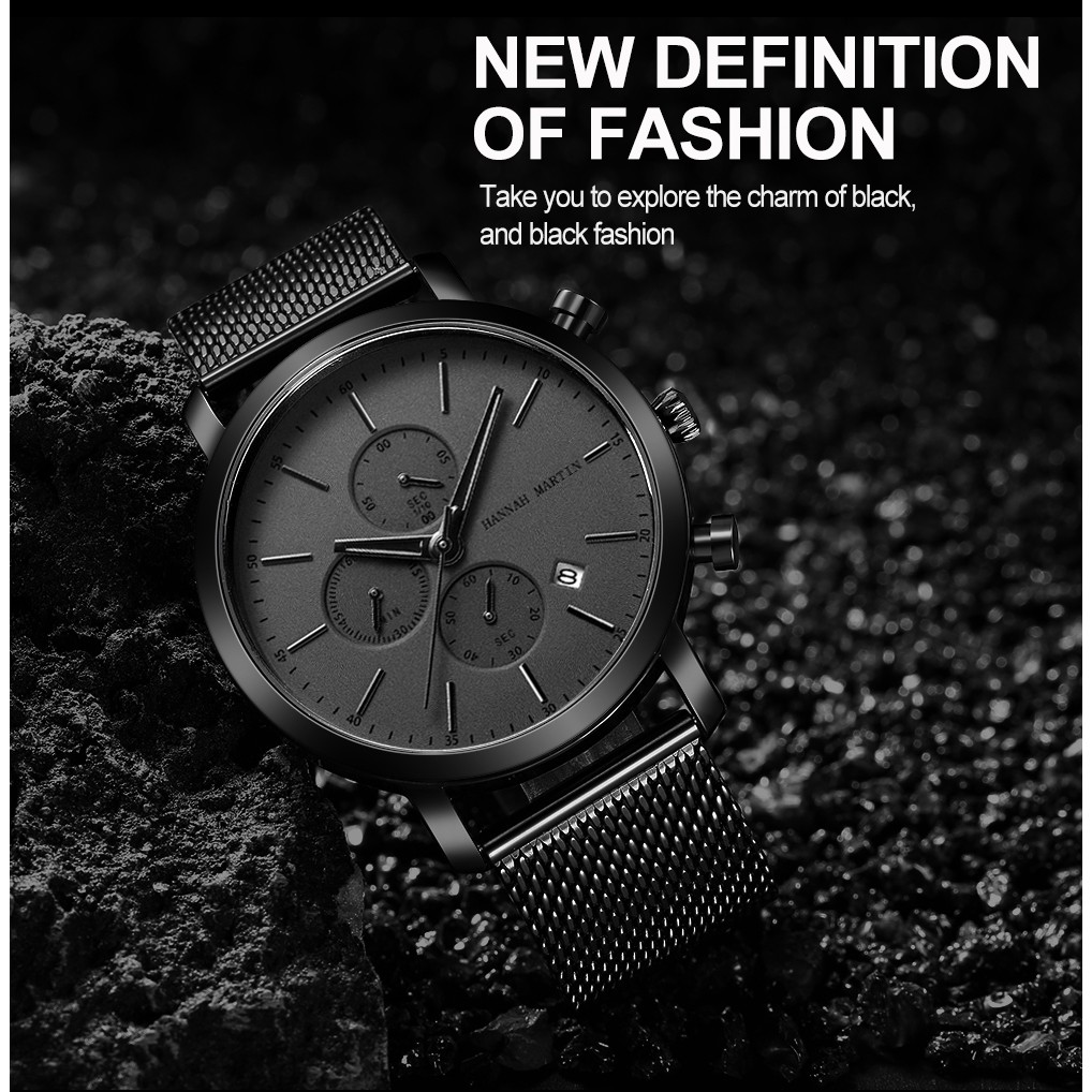 Đồng hồ nam Hannah Martin chính hãng - model HM-109 - chống nước tốt - bảo hành 1 năm | BigBuy360 - bigbuy360.vn