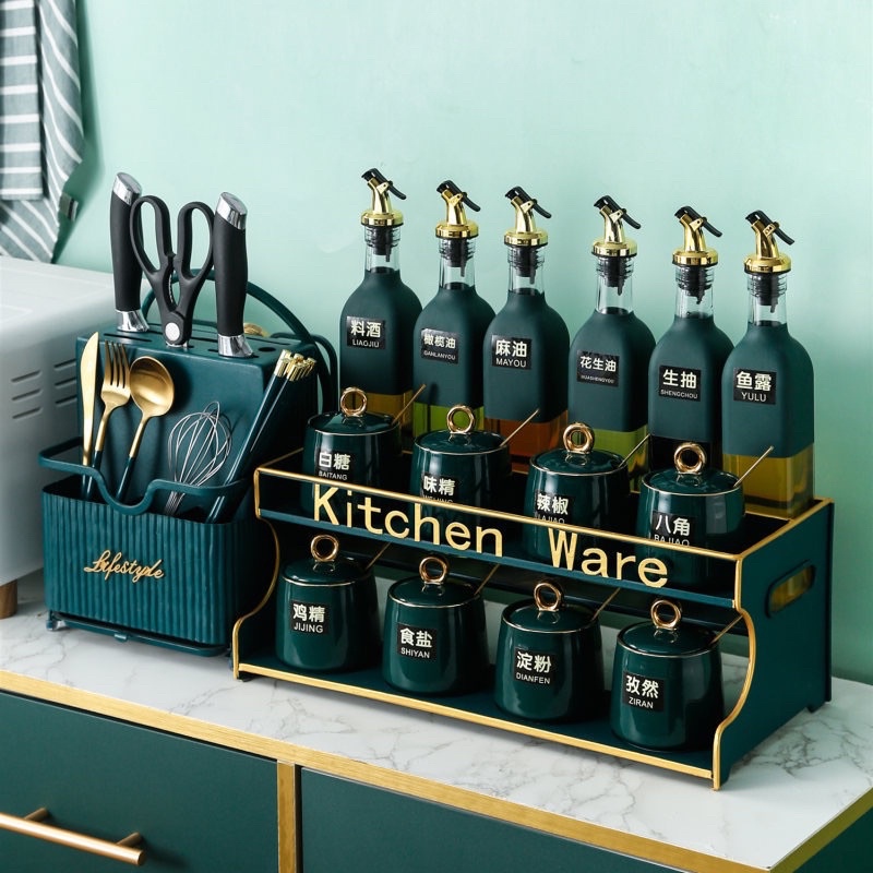 Bộ Gia Vị Gốm Sứ Kitchenware 11 Món Và 15 Món Thiết Kế Sang Trọng Cho Căn Bếp