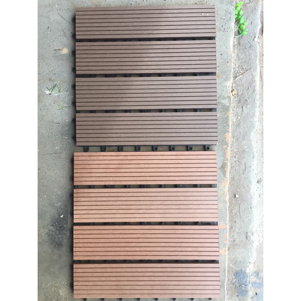 sét 11 vỉ sàn gỗ nhựa ban công, sân vườn nhà tắm, kích thước 30x30cm, chịu nắng mưa