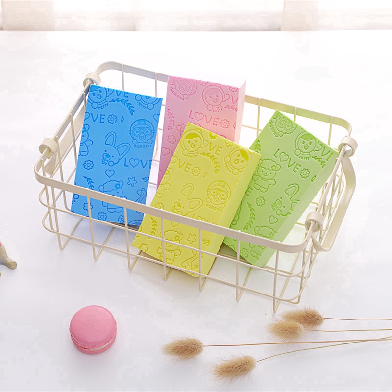 Miếng xốp mềm chà lưng tẩy tế bào chết cho người lớn và trẻ em hoạ tiết dễ thương
