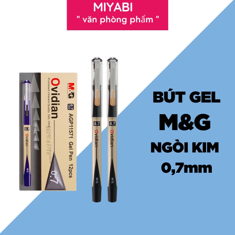 Bút gel ký màu xanh , đen  MG - AGP11571 ngòi 0,7mm - Bút gel cao cấp - MIYABI STORE