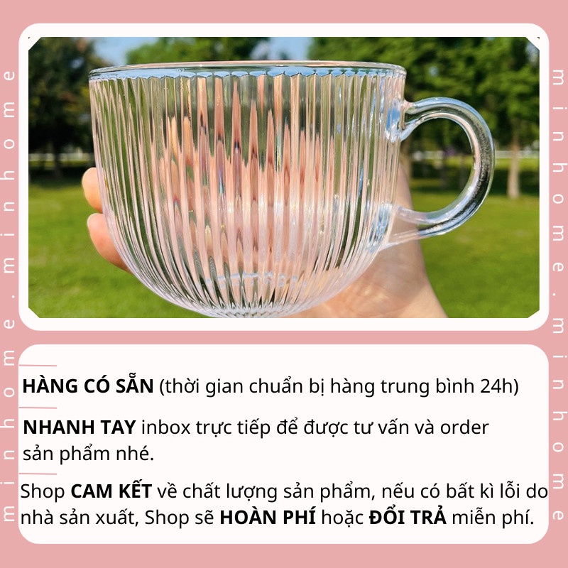 Cốc Thủy Tinh Trơn Uống Nước, Uống Cafe, Sinh Tố Ly Thủy Tinh Đẹp Giá Rẻ Minhome