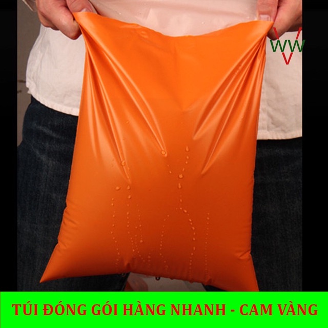 [28x42] Combo 100 túi gói hàng màu Cam, túi niêm phong màu cam bóng (Hàng đẹp)