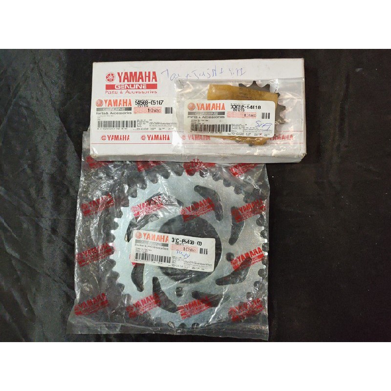 BỘ NHÔNG XÍCH JUPITER SIÊU NHÂN (JU) YAMAHA CHÍNH HÃNG (Nhông sên dĩa)