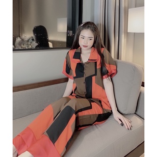Pijama tay ngắn quần dài lụa mango cao cấp loại 1