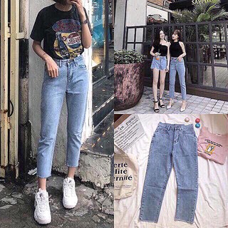 Baggy bò trơn rách gấu Cực Đẹp