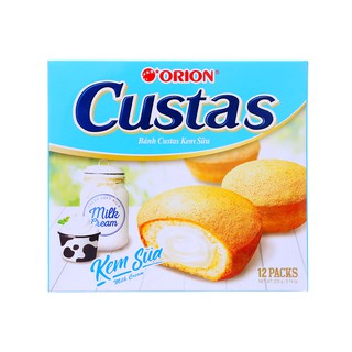 Bánh bông lan nhân kem sữa Custas 276g (12 cái)