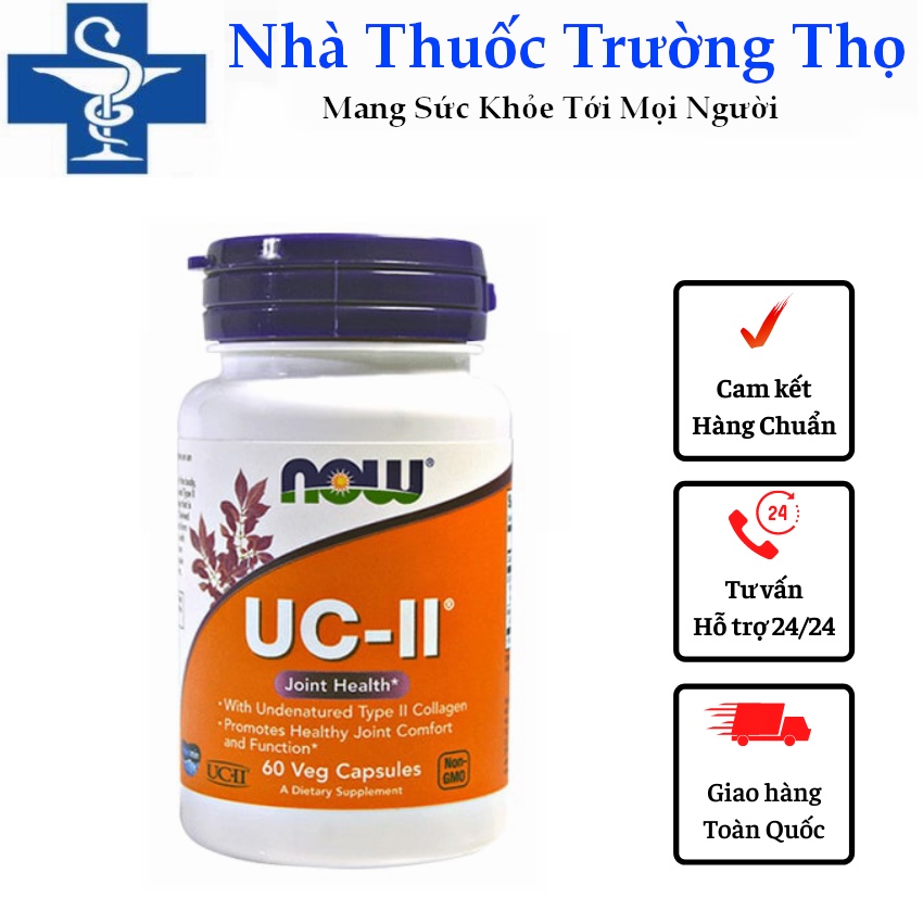 Viên Uống Xương Khớp, Sụn Khớp Collagen Type II của NOW UCII 60 Viên