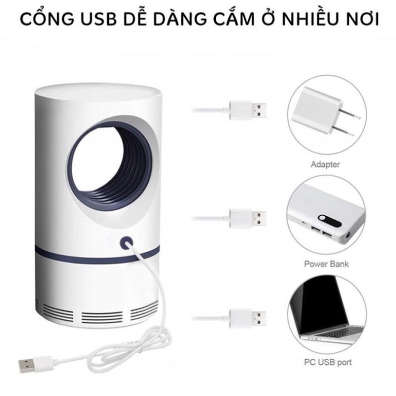 Sale Sốc Đèn Bắt Muỗi Hình Trụ Cổng USB Kiểu Dáng Siêu Đẹp Máy Bắt Muỗi Thông Minh Đèn Led Đồ Trang Trí Phòng Ngủ