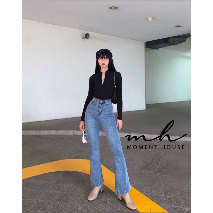 QUẦN JEAN ỐNG LOE CO DÃN (JEAN 08), size SML, Hàng sẵn