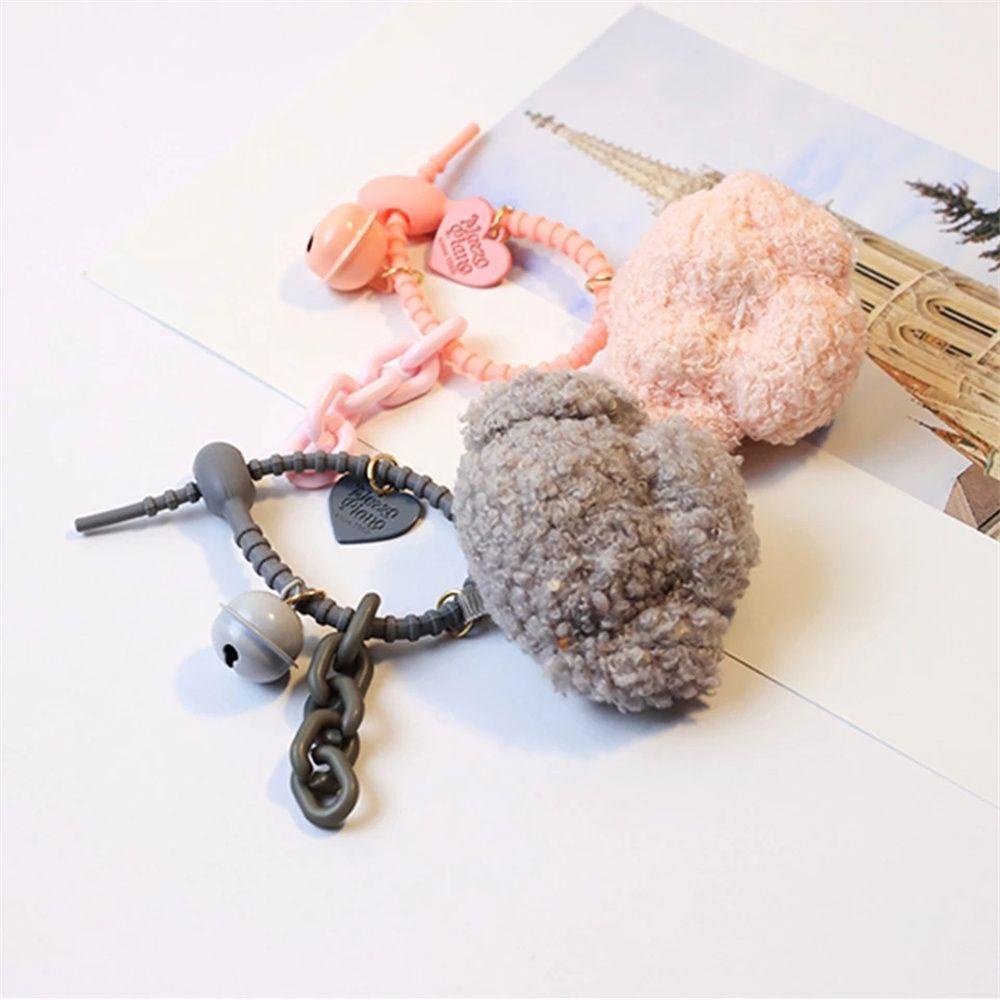 Móc Khóa Hình Chú Chó Nhồi Bông Có Chuông Dễ Thương
