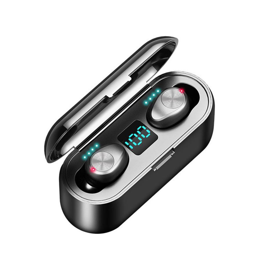 Tai Nghe Bluetooth mini Amoi F9-10 Pro Max 2020 Bản QUỐC TẾ Nút cảm ứng Pin 2000Mah Kiêm Sạc dự phòng