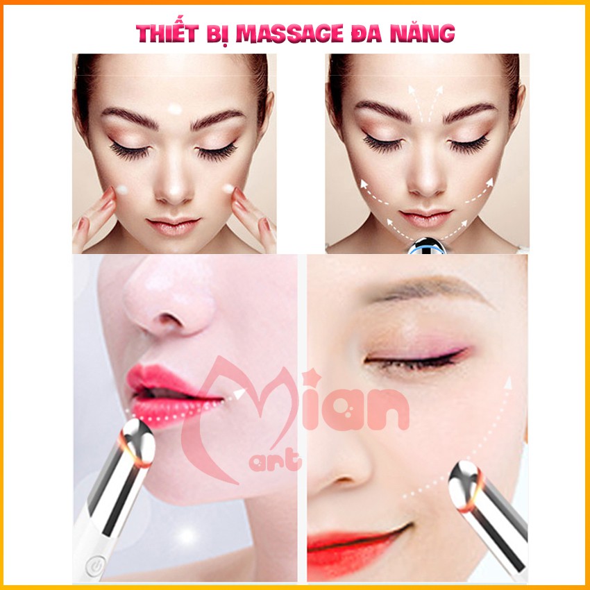 Máy massage mắt mini cao cấp, máy mát xa mắt làm giảm nếp nhăn quầng thâm, bọng mắt 2 chế độ rung mạnh- MIAN MART