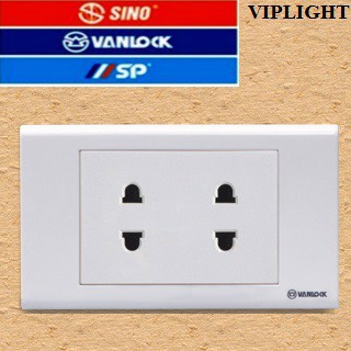 Ổ Cắm Sino-Vanlock 2 ổ- Seri S18 - Hàng Chính Hãng