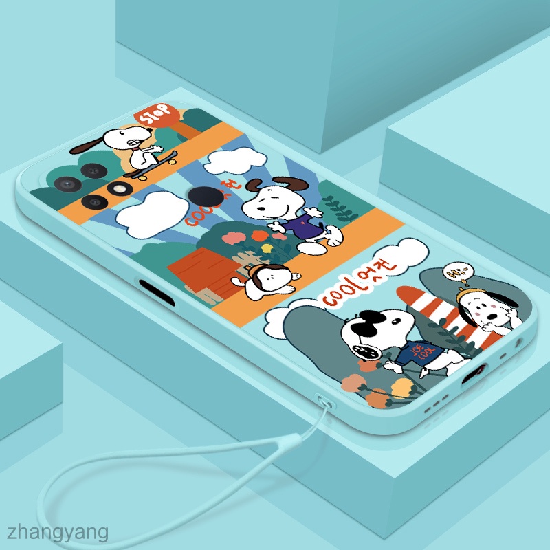 Ốp Điện Thoại Silicon In Hình Snoopy Dễ Thương Cho oppo a15s a15