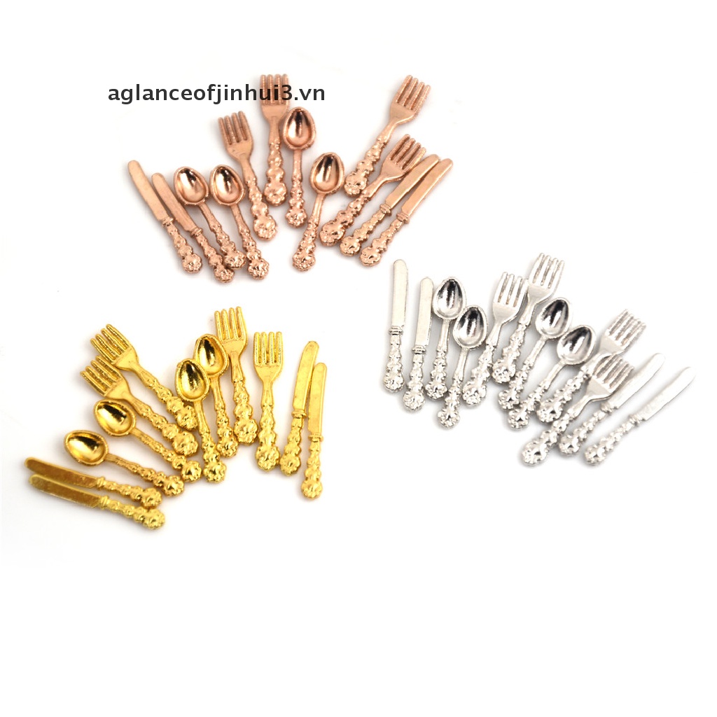 Set 12 Dao Nĩa 1: 12 Dùng Trang Trí Nhà Búp Bê