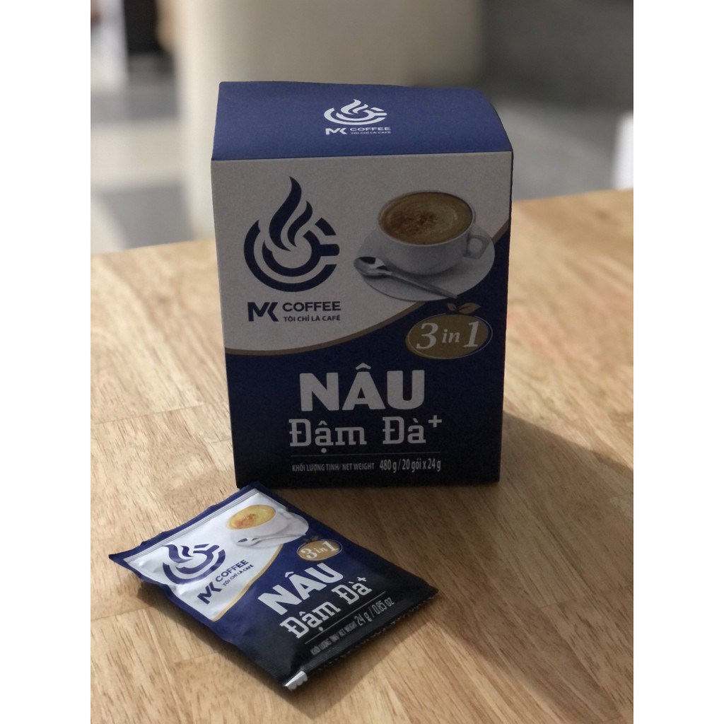 Cà phê sữa hòa tan 3in1 nâu đậm đà 240g 10 gói x 24g