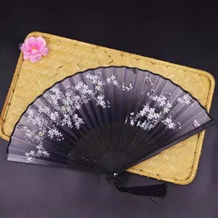 Quạt cổ trang Nhiều mẫu đồ trung quốc cổ phong cổ đại bộ sưu tập coslay vải lụa quà tặng nhỏ xinh