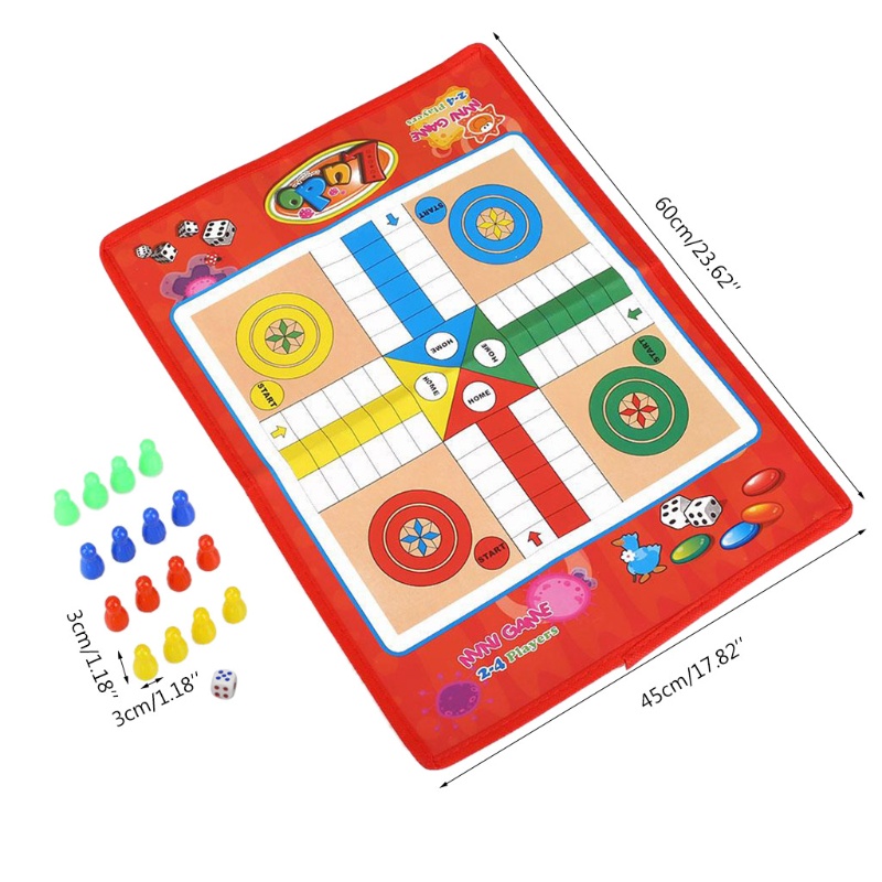 SUN Flying Chess Carpet Parent-child Game Creeping Non-woven Mat Kids Aeroplane Chess Rug Party Board Game Modern Ludo