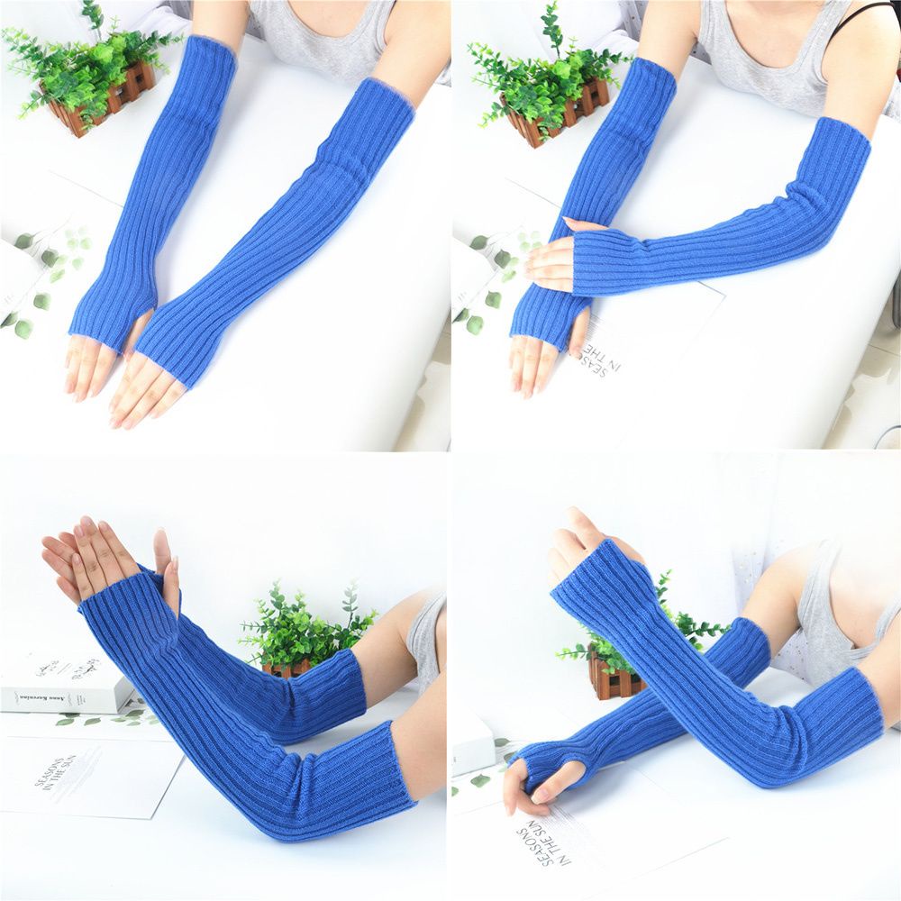 Găng tay len dài hở ngón mềm mại giữ ấm mùa đông MIHAN1