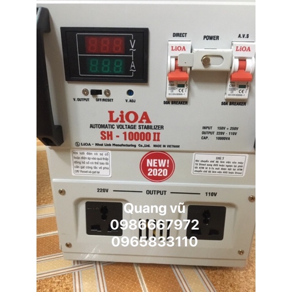 ổn áp lioa 10kva chính hãng thế hệ mới 2020