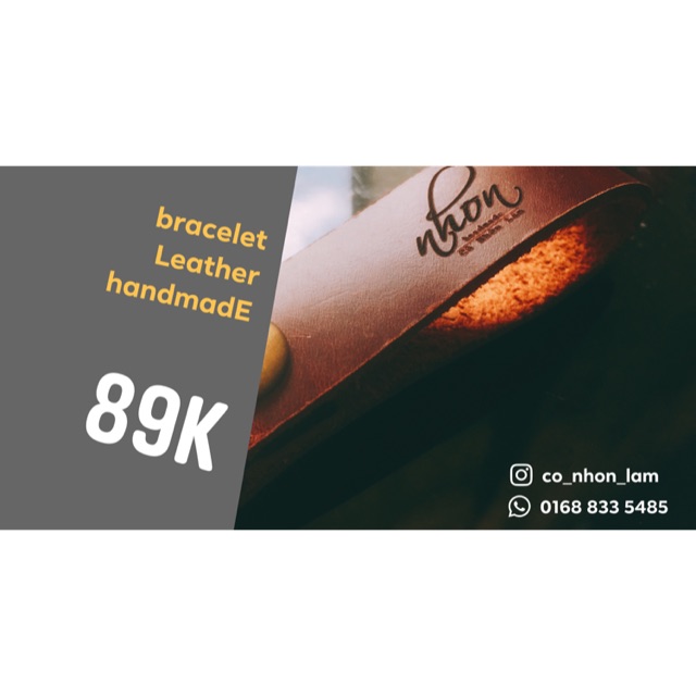 Móc khoá da thật handmade 100%