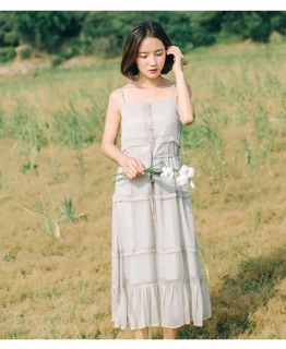 [Order] Váy voan lụa  2 dây hàng thiết kế