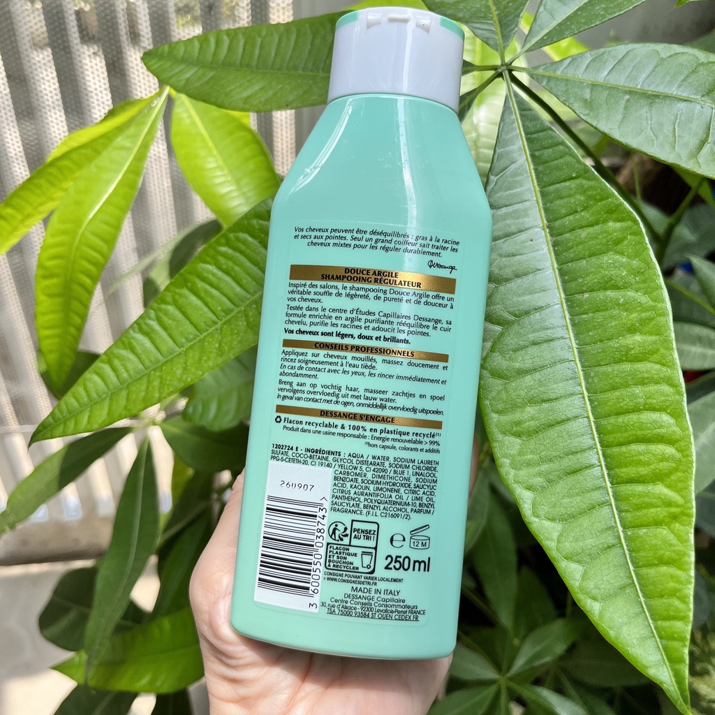 Dầu gội dành cho tóc bết, tóc nhiều dầu nhưng đuôi tóc vẫn khô xơ, Dessange Pháp