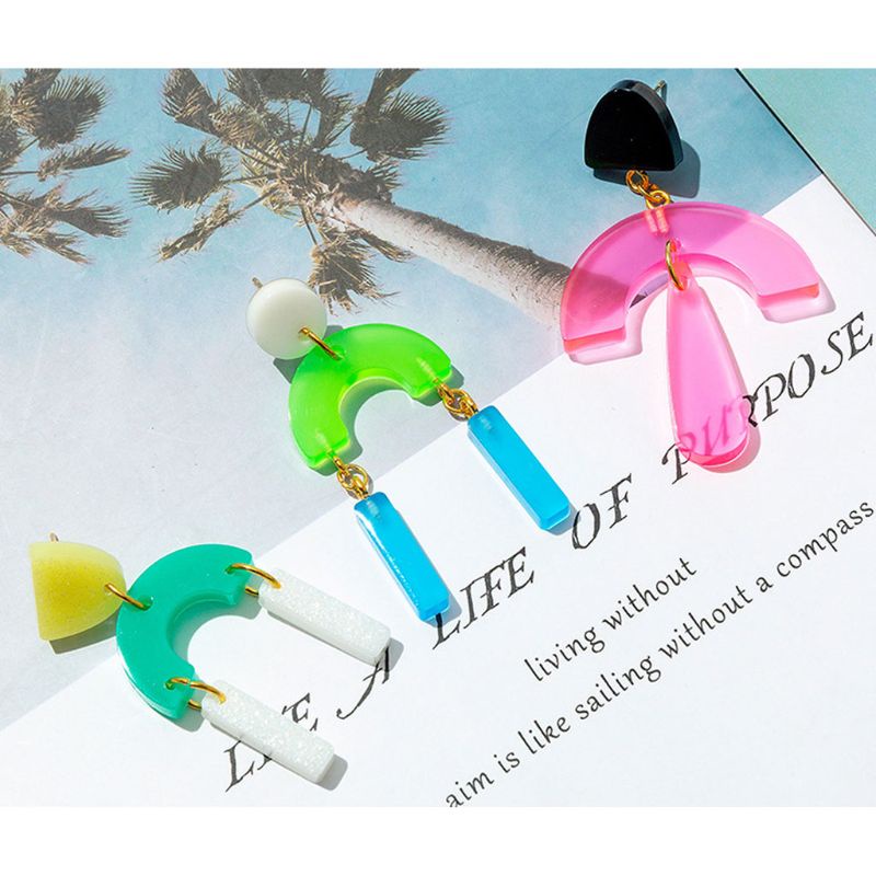 Khuôn Làm Bông Tai Hình Chữ U Bằng Nhựa Resin Epoxy Phong Cách Bohemian Thời Trang