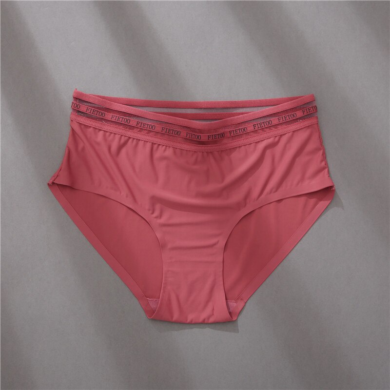 Quần lót FINETOO phối ren lưng cao in họa tiết size lớn L-XXL