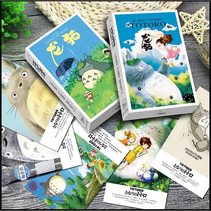 Hộp 36 Postcard Bưu Thiếp Thiệp Trang Trí Kích Thước 9x14cm - Totoro