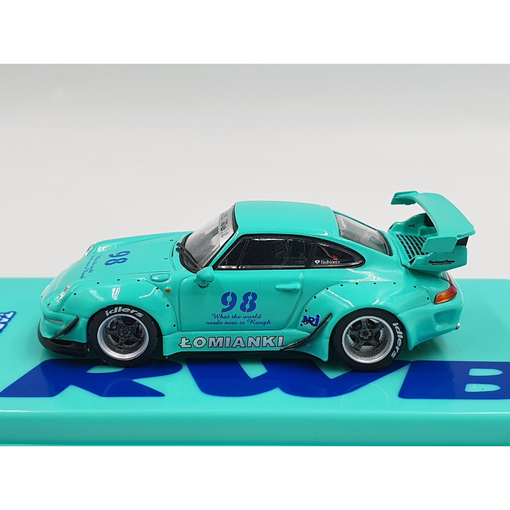 Xe Mô Hình Porsche 993 RWB Lomianki Tỉ lệ 1:64 Hãng sản xuất Tarmac Works ( Xanh Lá )