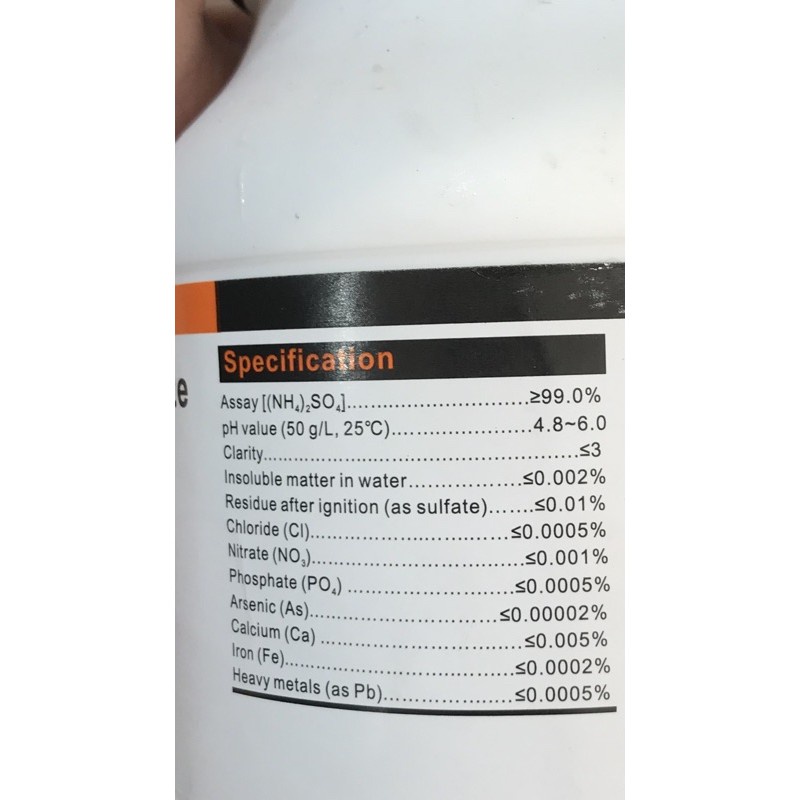 Ammonium sulfate 2SO4 lọ 500g amoni sunphat CAS 7783-20-2 phèn kép