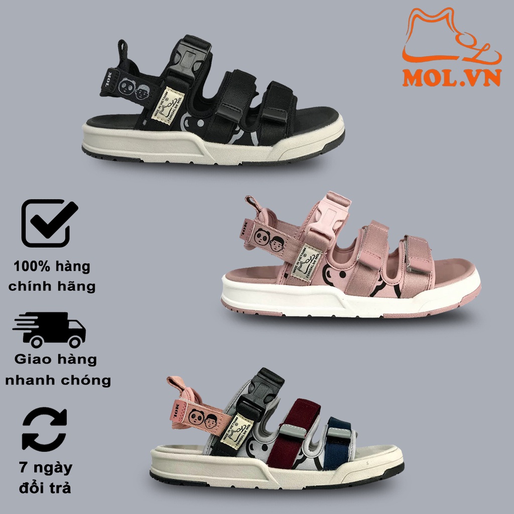 Sandal Hiệu MOL Chính Hãng Nam Nữ - 3 Quai MS1801