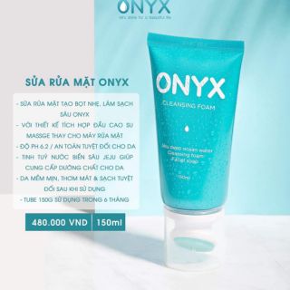 Sữa rửa mặt Onyx cosmetics có đầu cọ massage, sạch sâu,  chống nhờn,  chống mụn