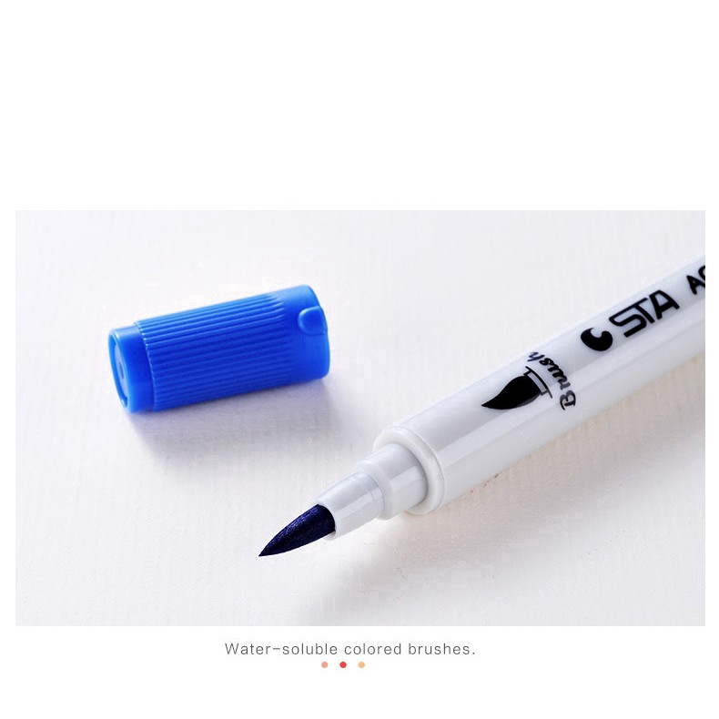 1 Cây Bút Lông Hai Đầu Màu Sắc Ngẫu Nhiên Dùng Vẽ Tranh Nghệ Thuật