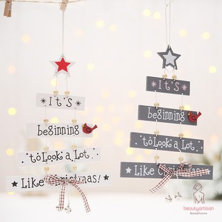 Chữ gỗ treo trang trí cây thông Noel