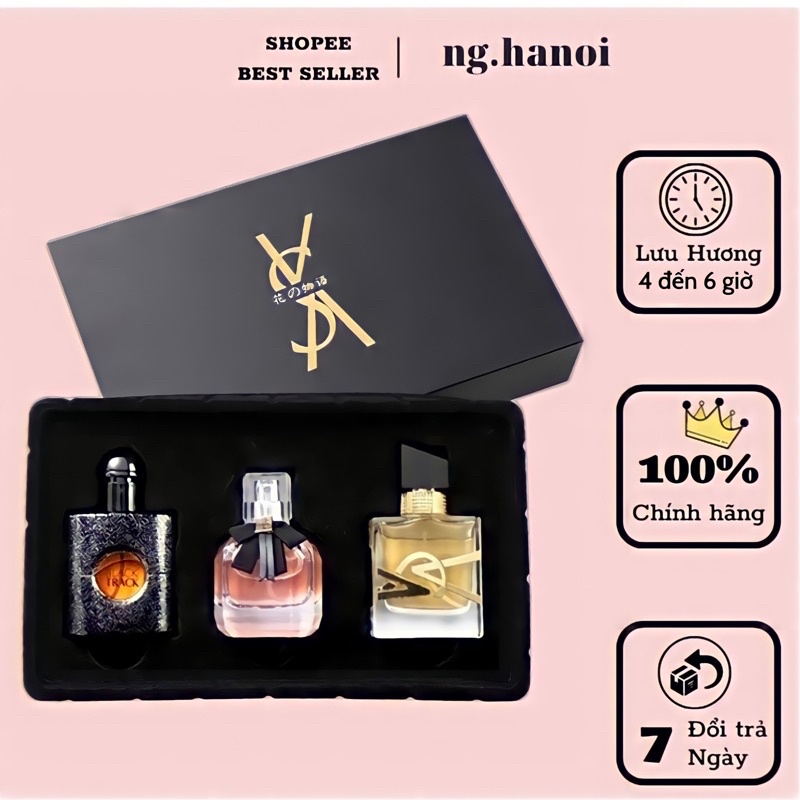 Nước hoa nữ thơm lâu chính hãng của pháp- Combo 3 chai Nước hoa nữ mini vsa giá rẻ học sinh