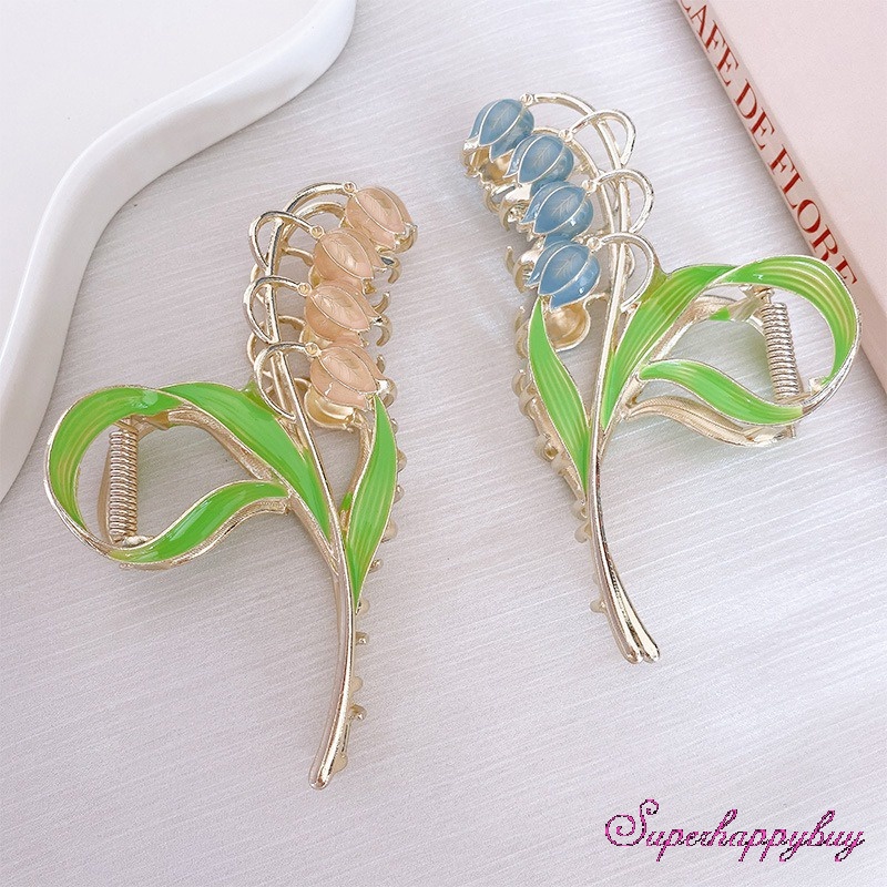 Kẹp Tóc Hình Hoa Lily Chống Trượt Thiết Kế Ngọt Ngào Cho Nữ