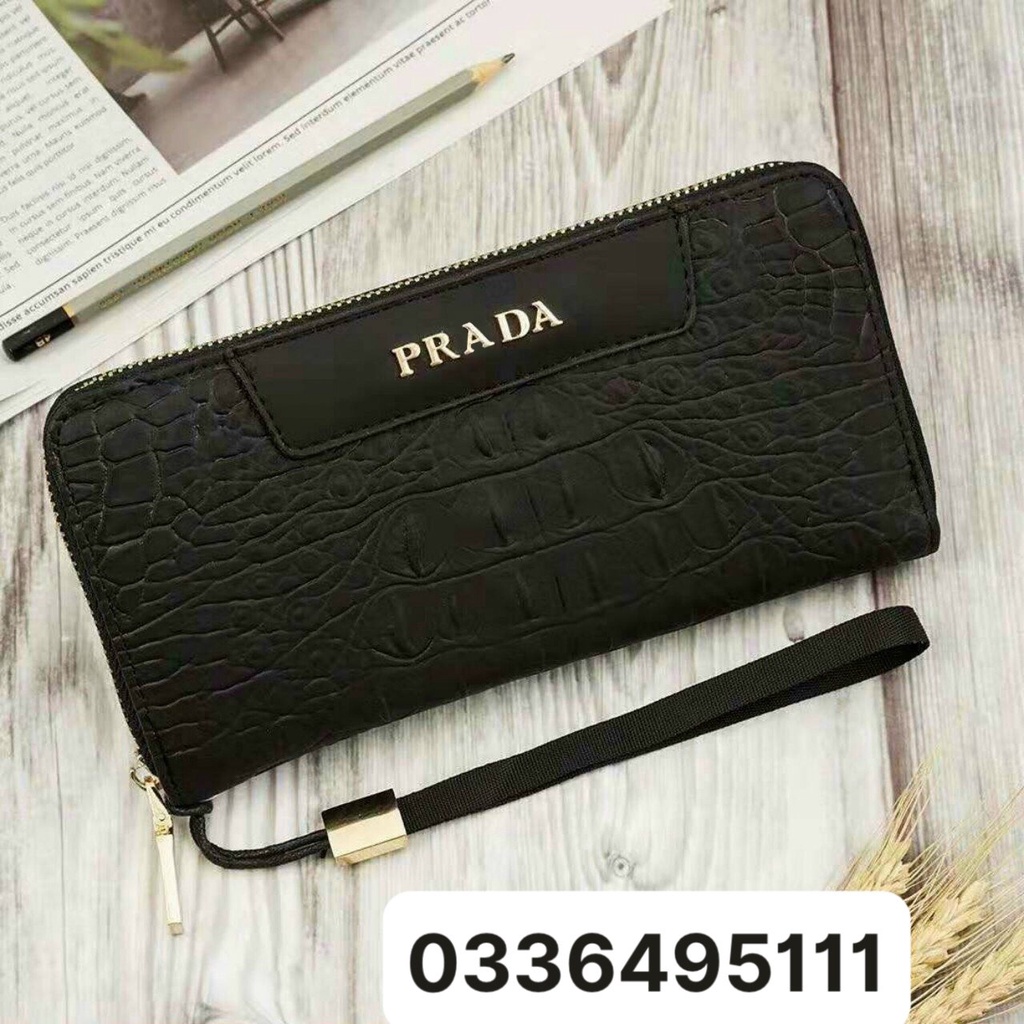 Ví nam cầm tay PRADA, hàng thương hiệu cao cấp, sang trọng, Hàng Quảng Châu