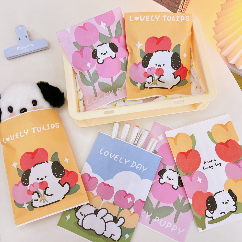 Túi Giấy Đựng Đồ Nhỏ, Gói Quà Tặng Tulip Puppy