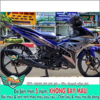 Tem rời exciter 150 y15zr xanh gp bạc -1