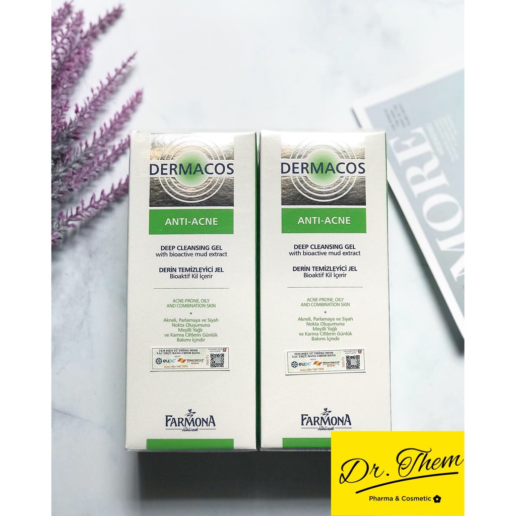 DERMACOS Sữa Rửa Mặt Farmona Dermacos Anti Acne Deep Cleansing Gel 150ml, Sạch Sâu Ngừa Mụn, Cho Da Dầu | BigBuy360 - bigbuy360.vn