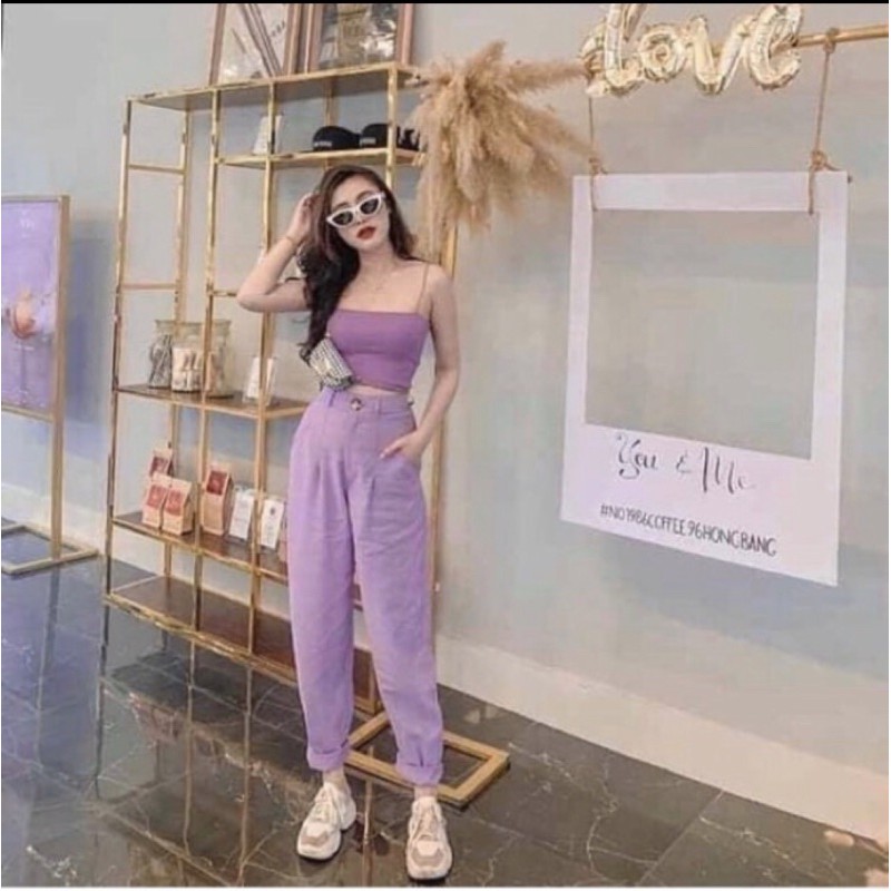 Quần baggy tím ZR (SẴN L)